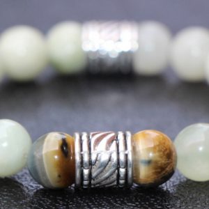 Jade and Tiger's Eye Stretch Bracelet