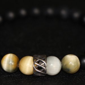 Yellow and Blue Tiger's Eye Stretch Bracelet