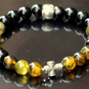 Yellow Dragon Vein Carnelian Stretch Bracelet