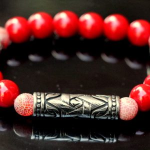 Red coral bracelet