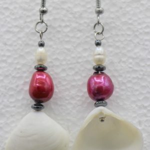 Statement shell earrings