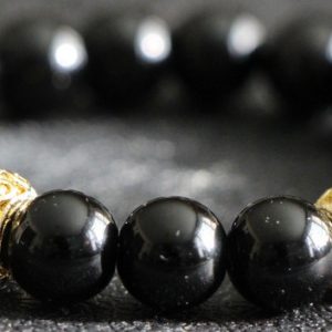 Black Agate Stretch Bracelet