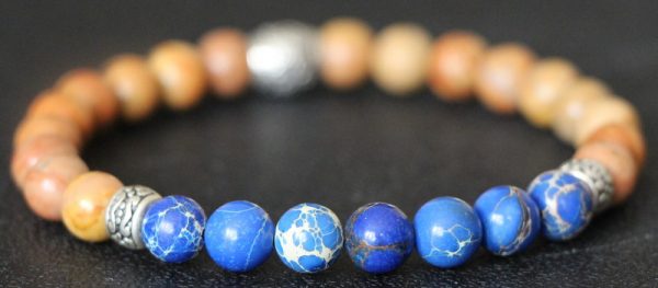 Blue Sea Sediment Jasper Stretch Bracelet