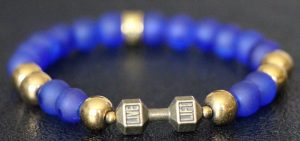 Cobalt Glass Stretch Bracelet