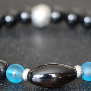 Black Agate Stretch Bracelet