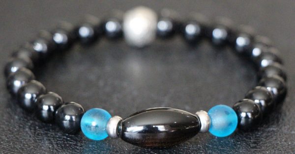 Black Agate Stretch Bracelet