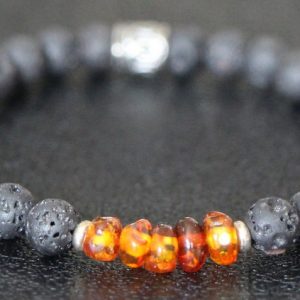 Lava Stone Stretch Bracelet