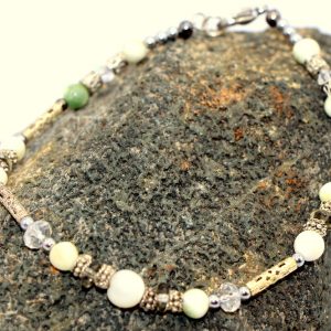Sterling Silver and Mother of Pearl Anklet