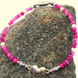 Fresh Water Pearls with Pink Agate Anklet