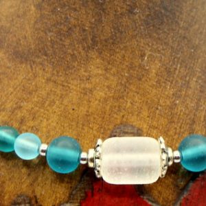 Cultured Pearl and River Stone Anklet