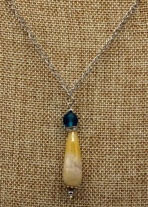 Yellow Jade Pendant Necklace