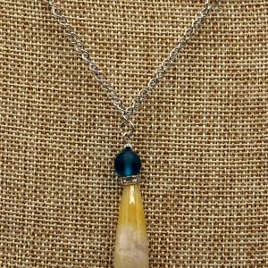 Yellow Jade Pendant Necklace