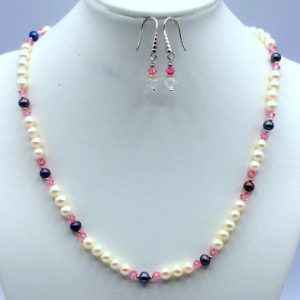 Bridal Inspired Pearl and Swarovski Necklace