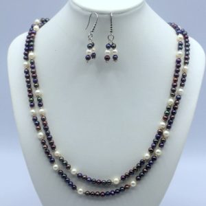 Double strand fresh water pearl necklace