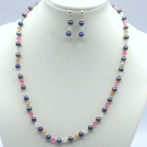 Bridal Inspired Pearl and Swarovski Necklace