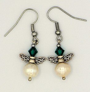 Pearl and crystal angel
