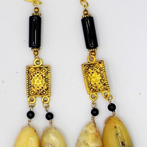 Yellow opal chandelier earrings