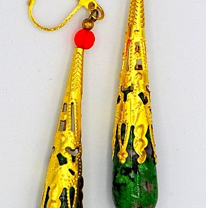 Ruby in zoisite earrings