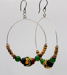 Mille Fiori and Jade Hoops