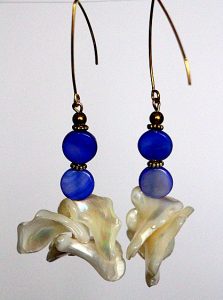 Abalone Shell and Mother of Pearl drop earrings