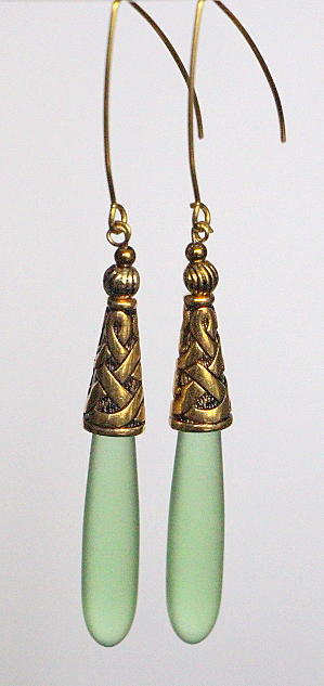 Cultured Sea Glass Drop Earrings