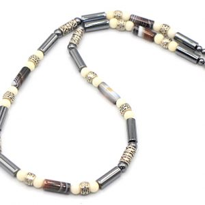 Madagascar Jasper and Hematite Necklace