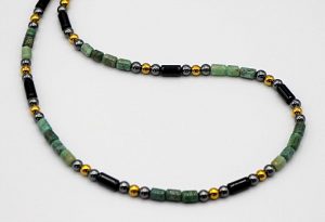 Russian Jade and Hematite Necklace