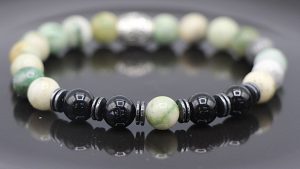 African Jade and Onyx bracelet