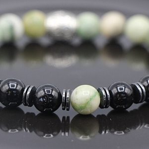 African Jade and Onyx bracelet